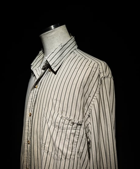 Vintage damage Stripe Work Shirt