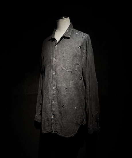 Garment-Dyed Distressed Vintage Shirt