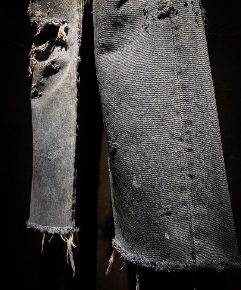 Ash Fade Distressed Straight-Leg Denim | RESURR