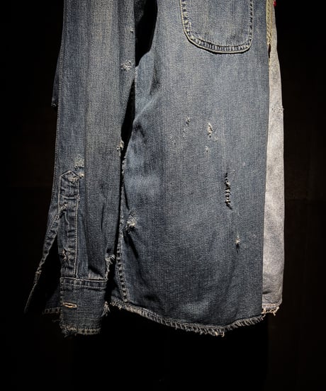 50/50 Split Rebuild Vintage Denim/Denim Shirt