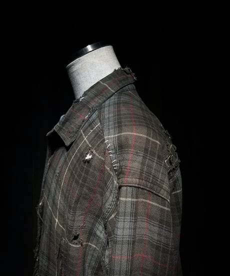 50/50 Split Rebuild Vintage Denim/Flannel Shirt