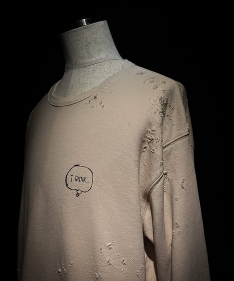 Vintage damage I think ... sweat shirt [Beige]