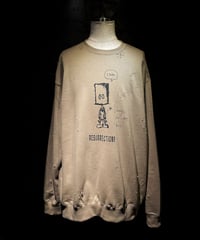 I THINK,,, character sweat shirt (SAND BEIGE)