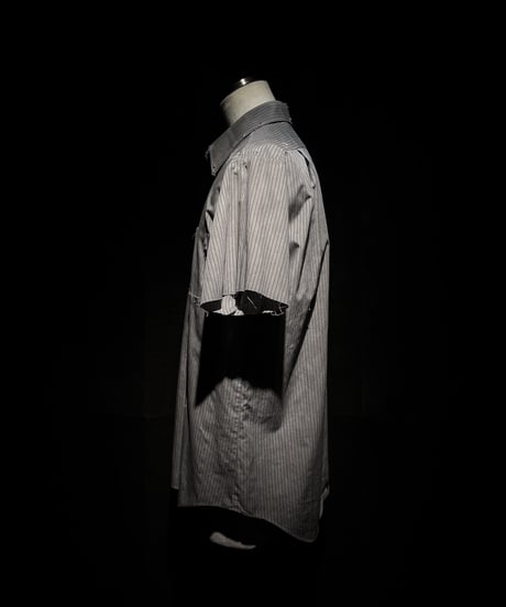 [Dye] Vintage damage stripe shirt