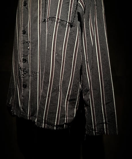 1950-60's French Vintage Striped Work Shirt