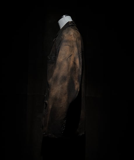 Vintage damage & paint real leather jacket