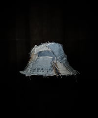 Denim patchwork bucket hat