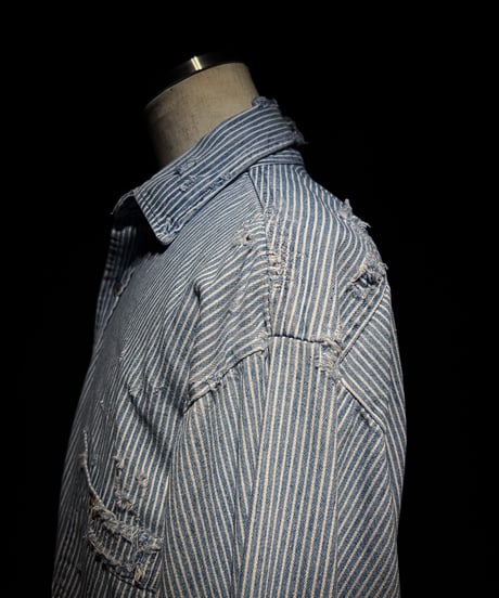 50/50 Split Rebuild Vintage Pattern Denim/Hickory Shirt
