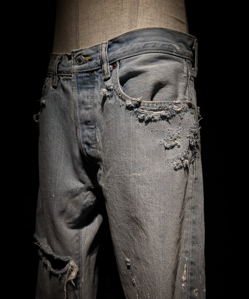 Vintage paint&damage denim pants | RESURRECTION Vintage paint&damage denim pants | RESURRECTION