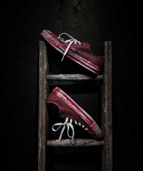 Discoloration Vintage Low cut Sneaker RED