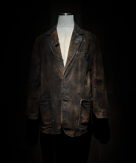 Vintage damage & paint real leather jacket