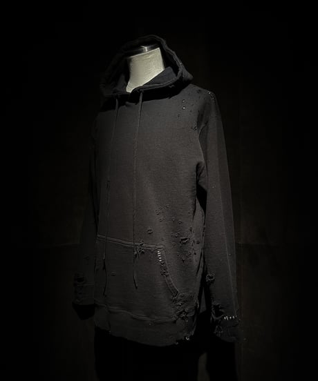 Vintage damage pile fabric Hoodie