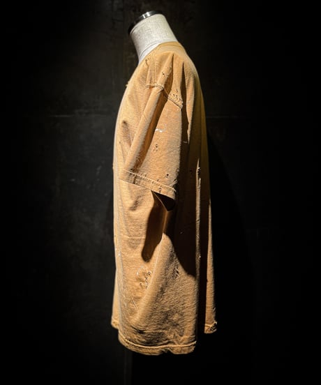 Vintage paint & damage Tee (OLD YELLOW)