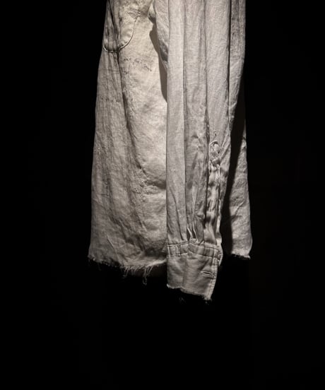 Hand-Painted Vintage damage Linen Shirt