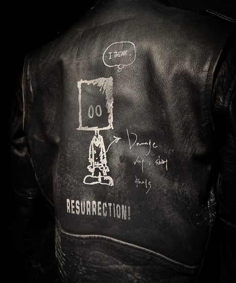 Vintage Leather Biker Custom Double Riders Jacket with Vintage Badges