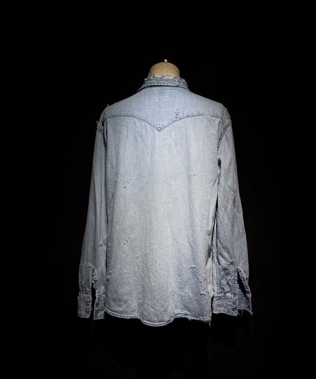 Vintage Wash Western Denim Shirt
