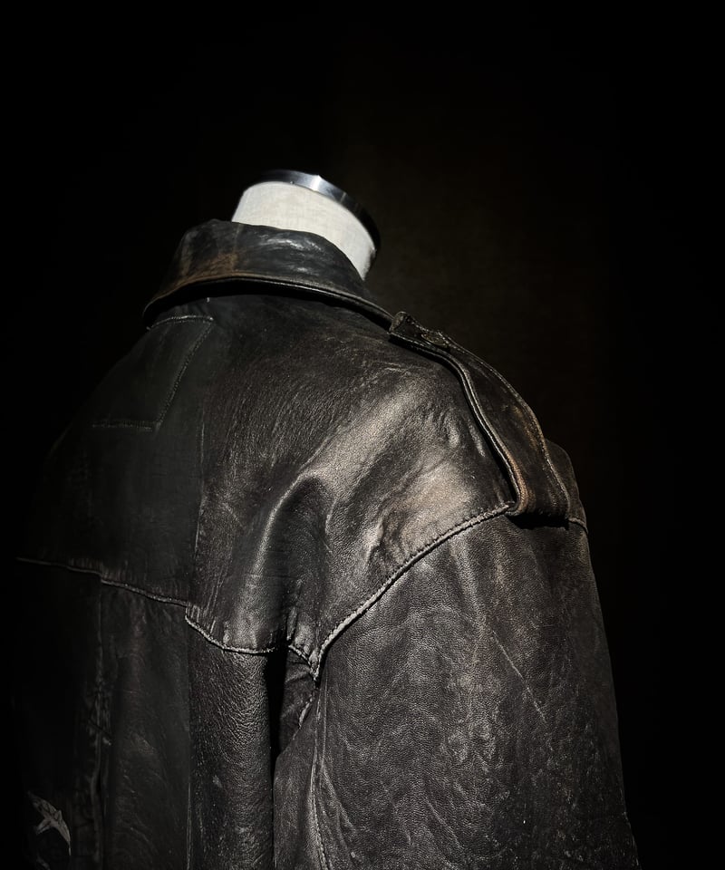 Vintage lamb Leather Flight Jacket with Vintage