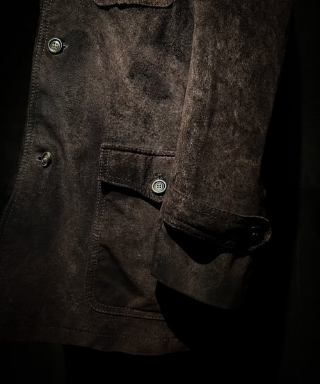 Vintage leather safari jacket