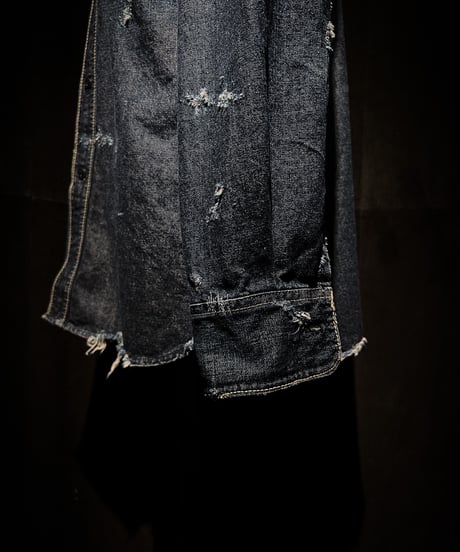 Vintage Faded Indigo Western Shirt