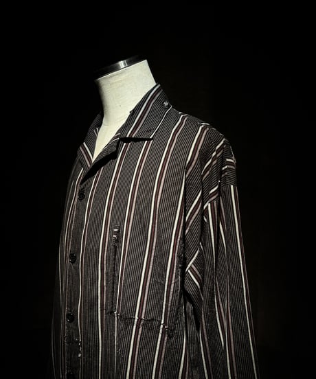 1950-60's French Vintage Striped Work Shirt