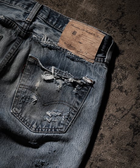 Fade Distressed slim Straight Denim pants