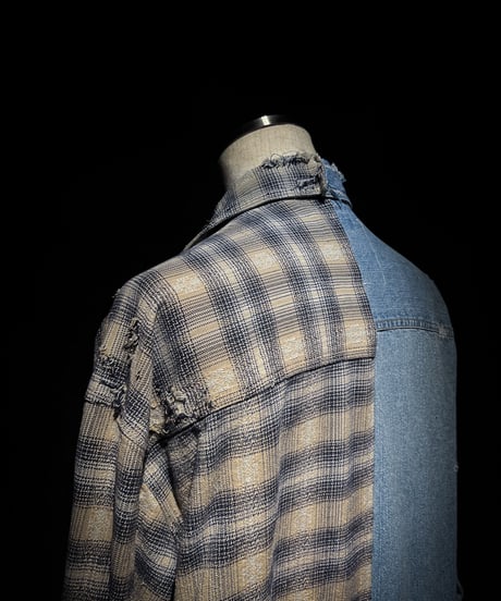 50/50 Split Rebuild Vintage Denim/FlannelShirt