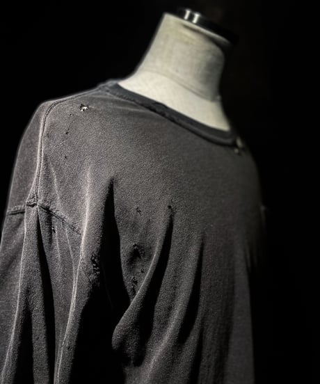 Vintage damage pocket Tee (OLD BLACK)