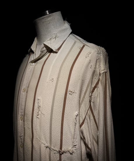 Vintage damage stripe shirt
