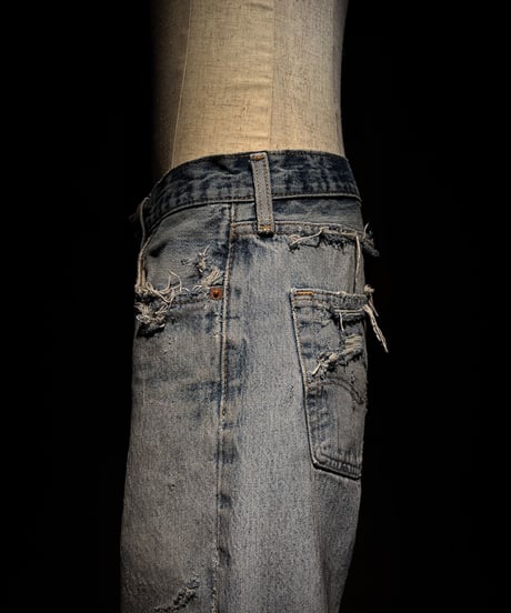 Fade Distressed slim Straight Denim pants