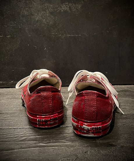 Discoloration Vintage Low cut Sneaker RED