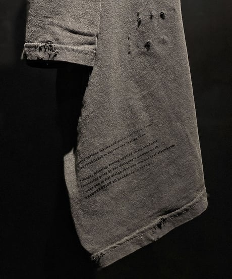 Vintage dye damage T-shirt (Old black)