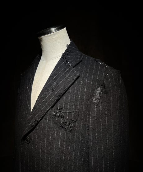 Vintage Wool Cashmere Stripe Jacket