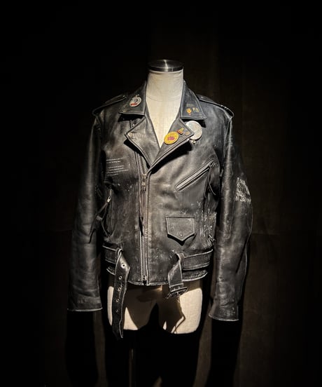 Vintage Leather Biker Custom Double Riders Jacket