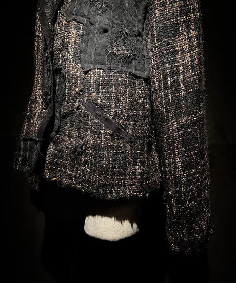 French Reconstructed Tweed Work Jacket