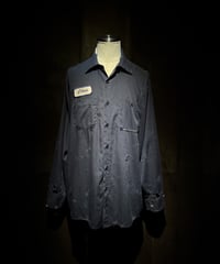 Vintage damage Navy Stripe US Work Uniform Shirt