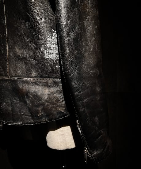Vintage Leather Biker Jacket with UK-Sourced Badges & Pins