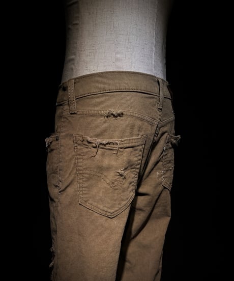 Vintage repair damage corduroy pants (襤褸)