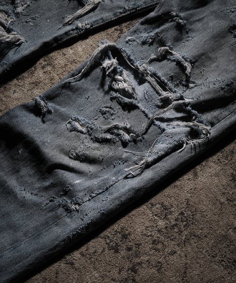 Ash Fade Distressed Straight-Leg Denim