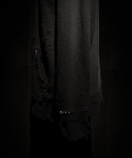 Vintage damage pile fabric Hoodie