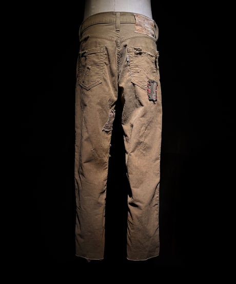 Vintage repair damage corduroy pants (襤褸)