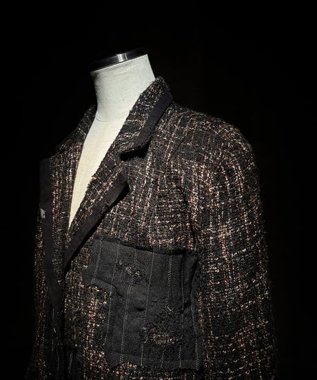 French Reconstructed Tweed Work Jacket