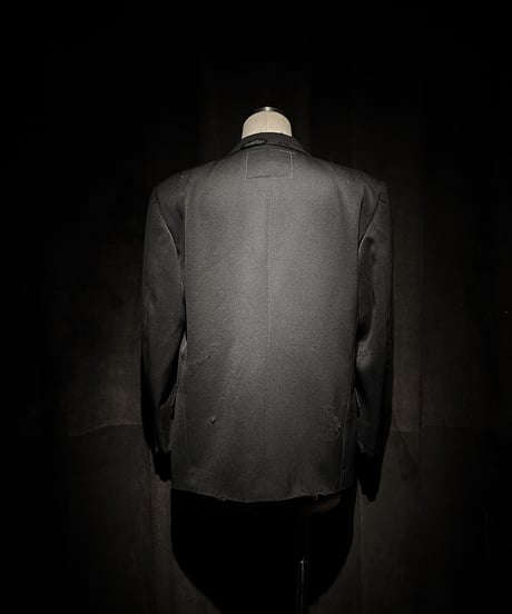 Distressed Double-Breasted Tailored Jacket