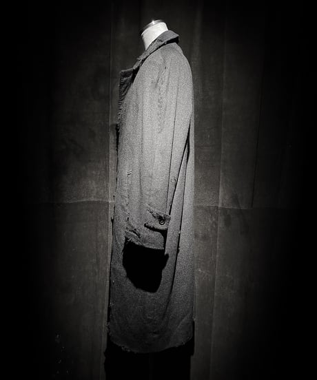 Pure Cashmere Black Long Vintage Coat