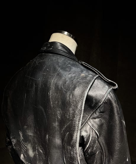 Vintage Leather Biker Custom Double Riders Jacket