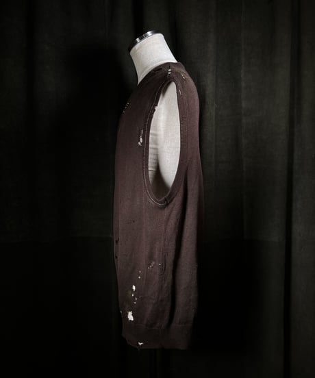 Vintage damage knit vest