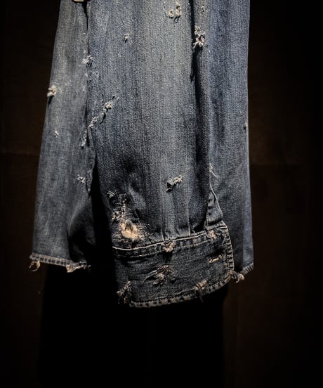 50/50 Split Rebuild Vintage Denim/70's Military Shirt