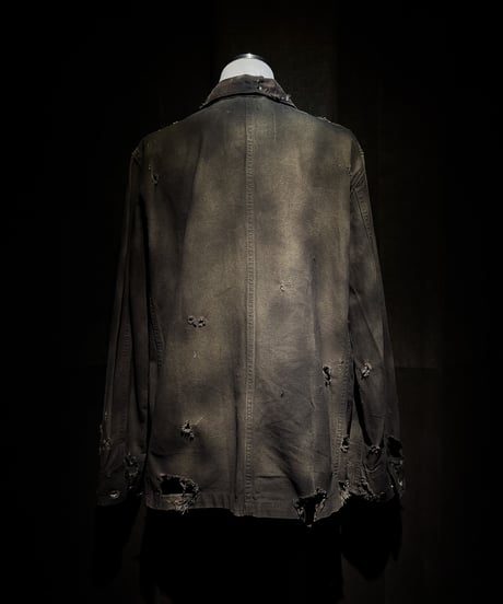 Vintage damage & dye coverall jacket