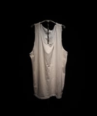 [Medium damage]Vintage damage dye Tank-Top (Old White)