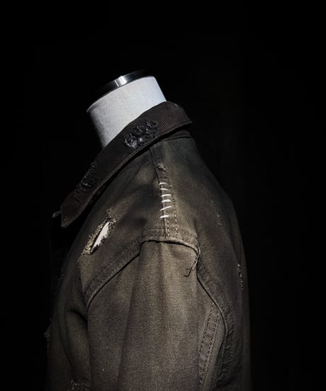 Vintage damage & dye coverall jacket
