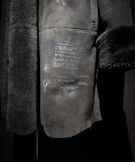 Vintage Shearling  Custom Mouton Leather Coat